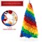 Casafield 7FT Artificial Colorful Rainbow Christmas Tree, Full Fir Holiday Decoration with 1,213 Branch Tips and Sturdy Metal Stand